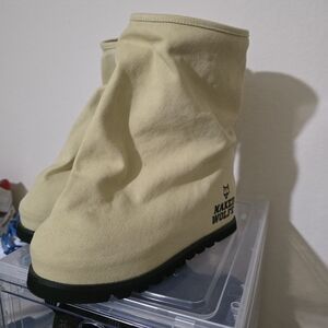 Naked Wolfe Beige Canvas Boots
